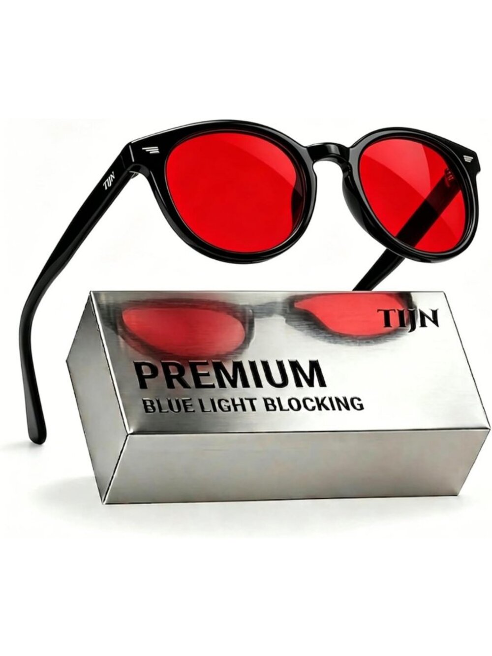 Stylish Round Blue Light Blocking Glasses for Men & Women - Perfect for Gaming
